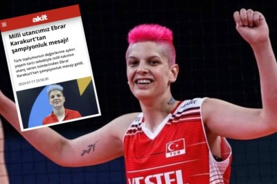 Akit Gazetesi, Milli Voleybolcu Ebrar Karakurt'u 