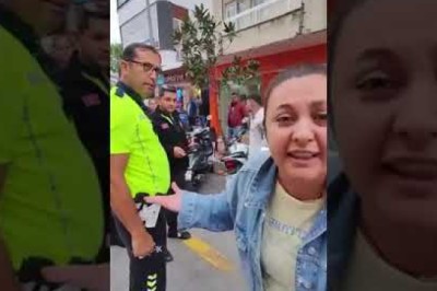 Kuşadası Trafik Kontrolleri Sırasında Kask Takmayan Kadın Sürücü Olayı