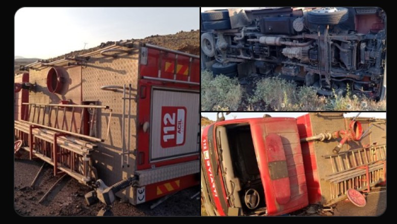 Şanlıurfa'nın Siverek İlçesinde İtfaiye Aracının Devrilmesi Sonucu 3 İtfaiye Personeli Yaralandı