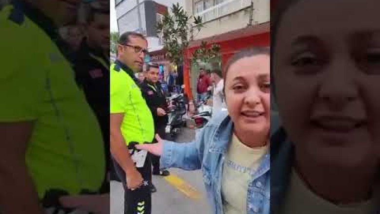 Kuşadası Trafik Kontrolleri Sırasında Kask Takmayan Kadın Sürücü Olayı